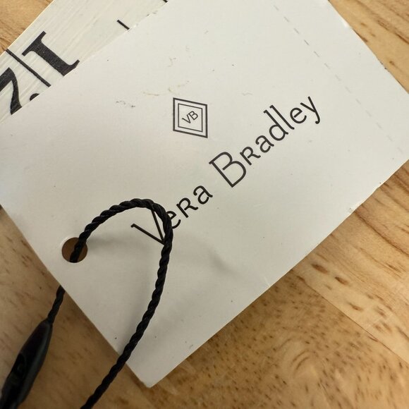 Vera Bradley Iconic In The Loop Keychain Houndstooth Tweed Pattern Pink & Orange - Picture 9 of 9